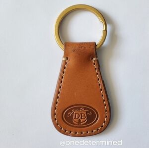 Dooney Light Brown Leather Key Fob